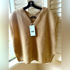 Women's Tan Sweater Vest